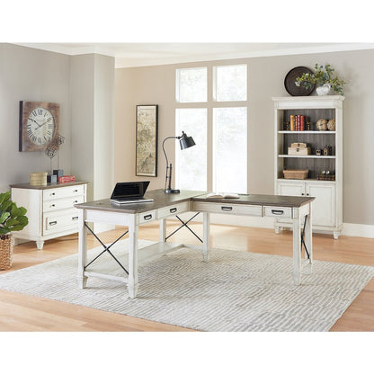 Hartford Wood Open L-Desk and Return, Writing Table and Return