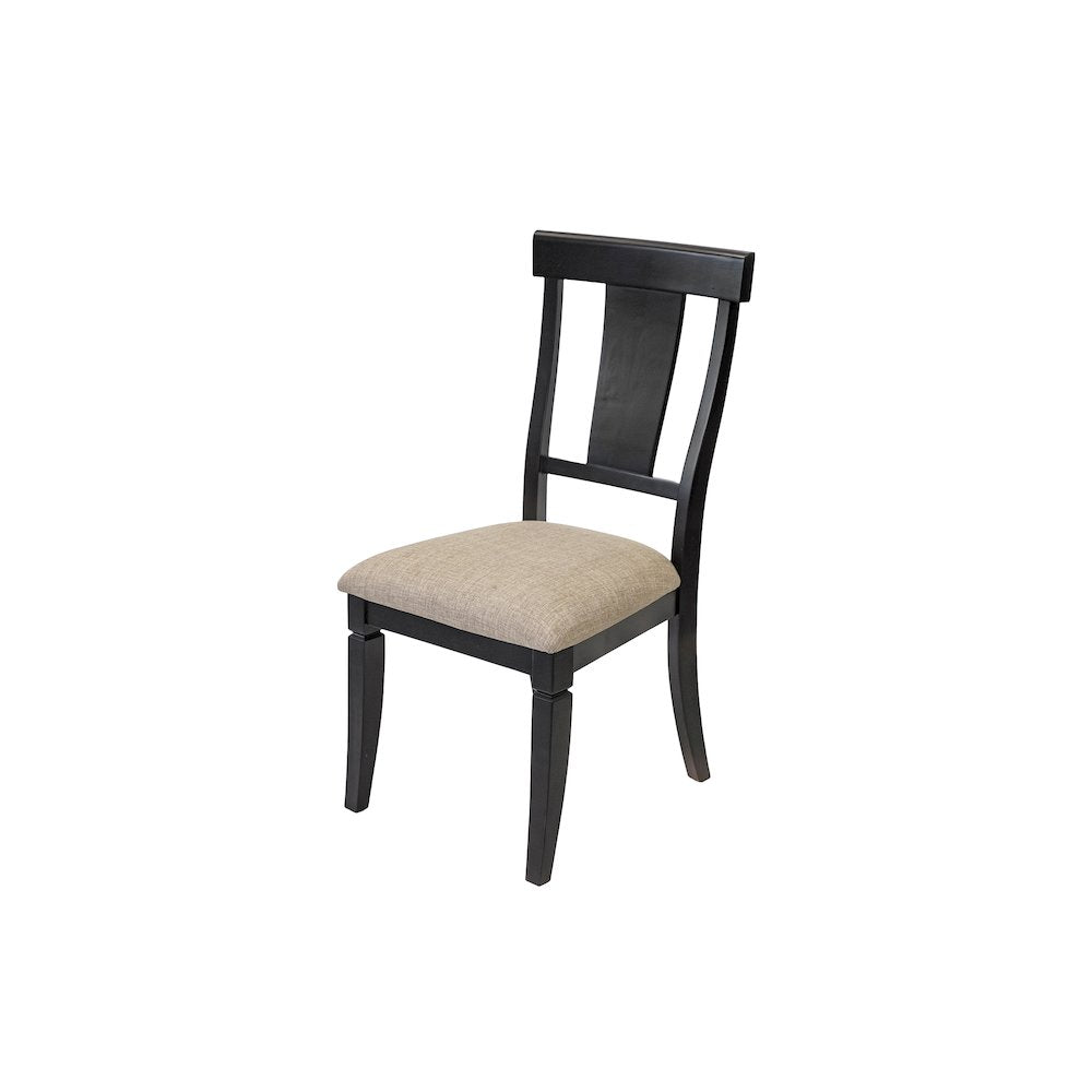 Hartford Traditional Wood Kitchen Extension Dining Table and Eight Chairs, Black