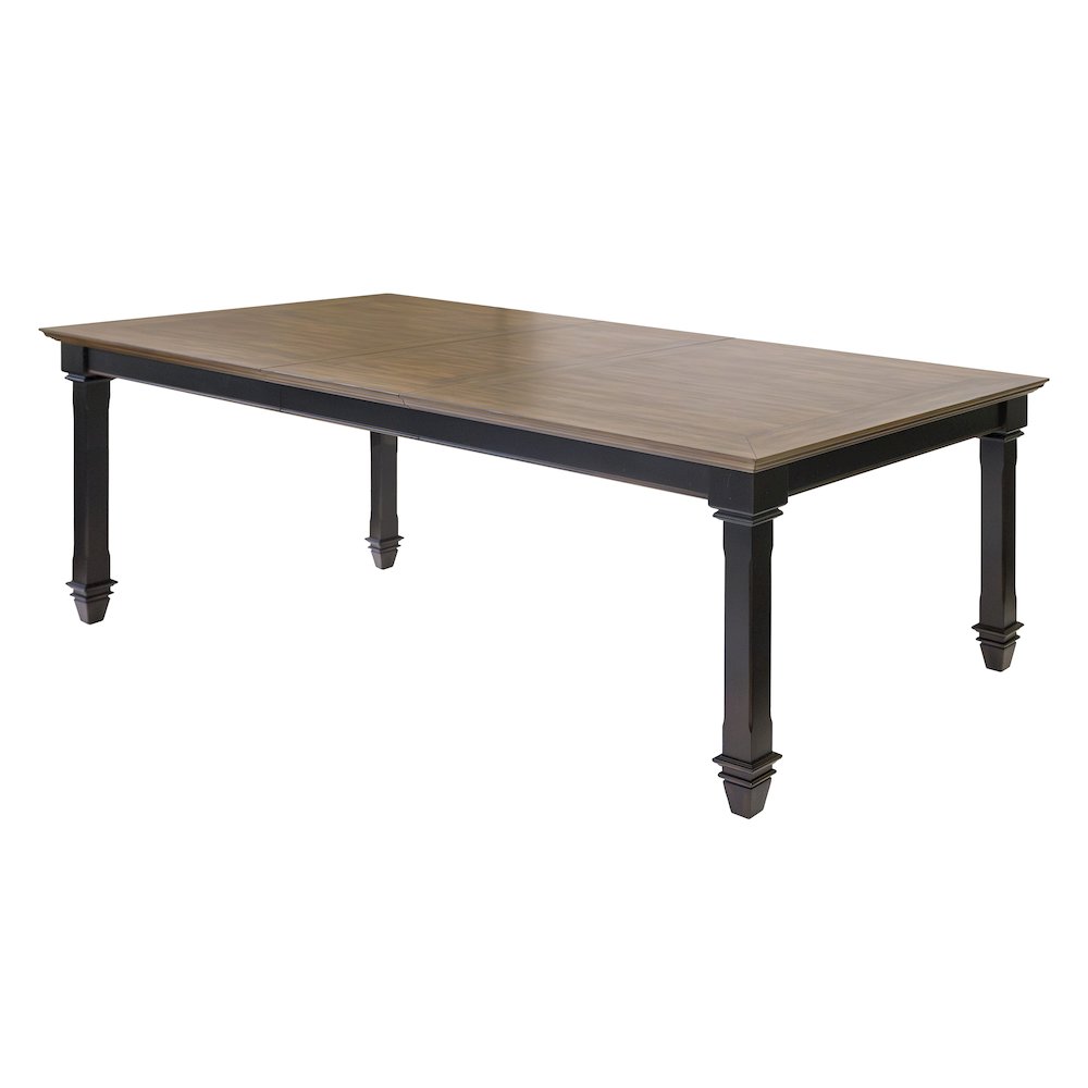 Hartford Traditional Wood Kitchen Extension Dining Table and Eight Chairs, Black