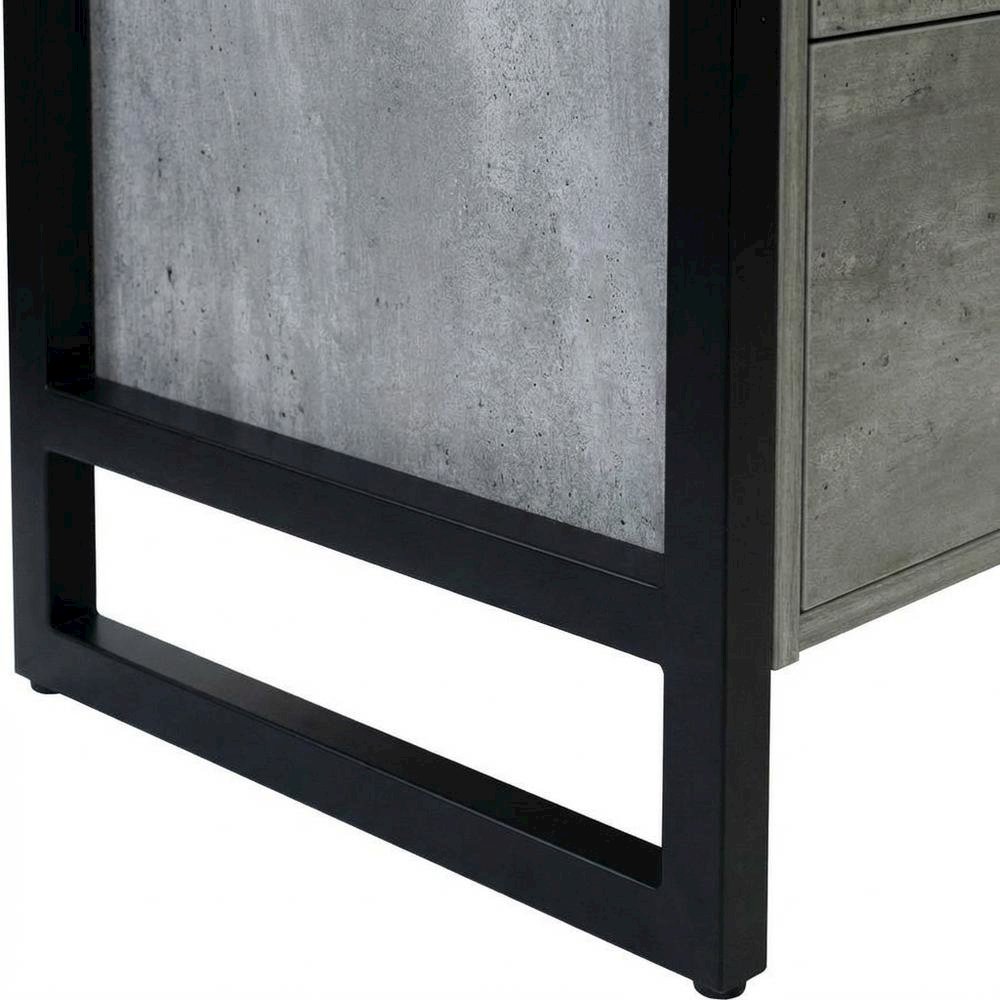 Lateral File Cabinet, Laminate, Two Drawers, Locking, Gray