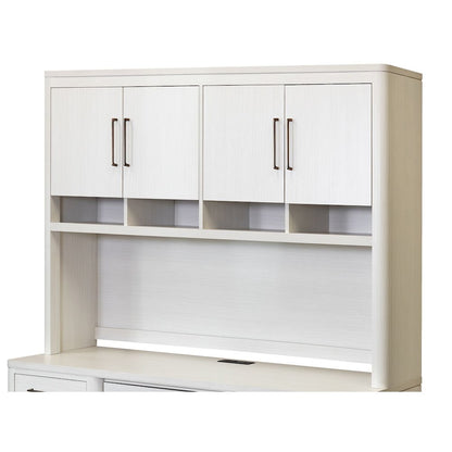 Contemporary Laminate Wood Office Desk & Hutch, Writing Table