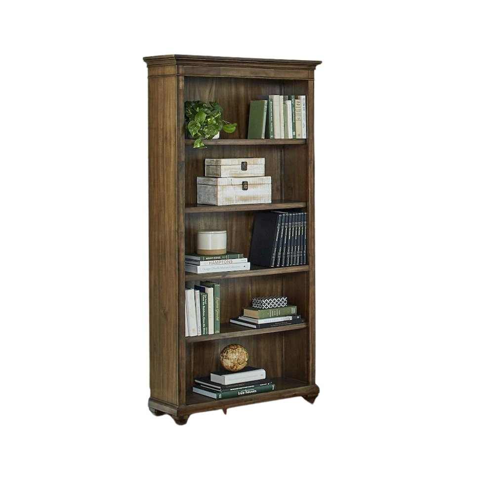 Brown 4 Shelf Bookcase – Wooden Bookshelf for Living Room or Office Use