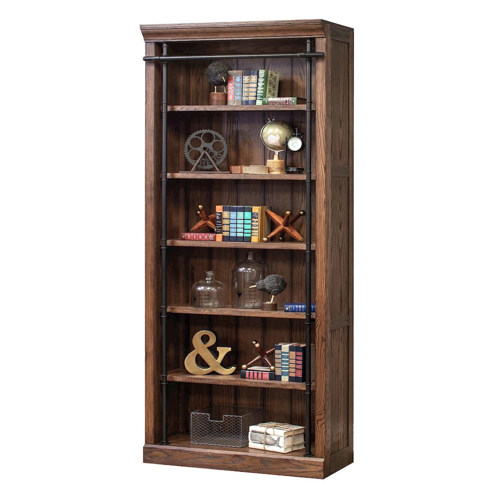 Avondale 8' Tall Bookcase Wall With Ladder, Storage