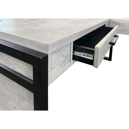 Mason Laminate Open L-Desk & Return
