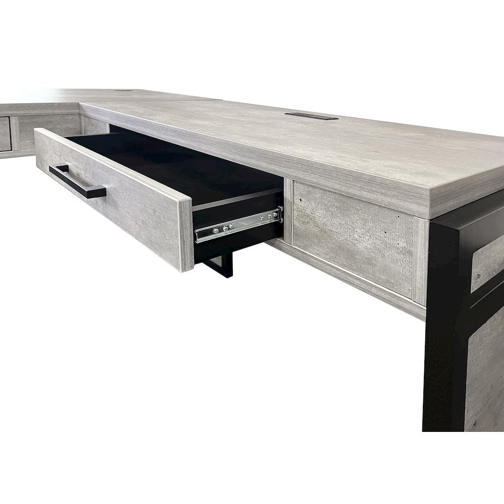 Mason Laminate Open L-Desk & Return