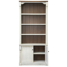 Tall Bookshelf With Doors – White Wood Bookcase With Storage Shelving