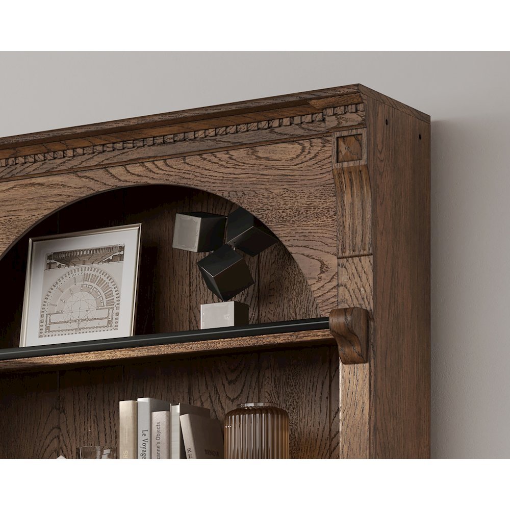 Tall Ladder Bookcase Wall Unit with Storage, Barrister Library Design