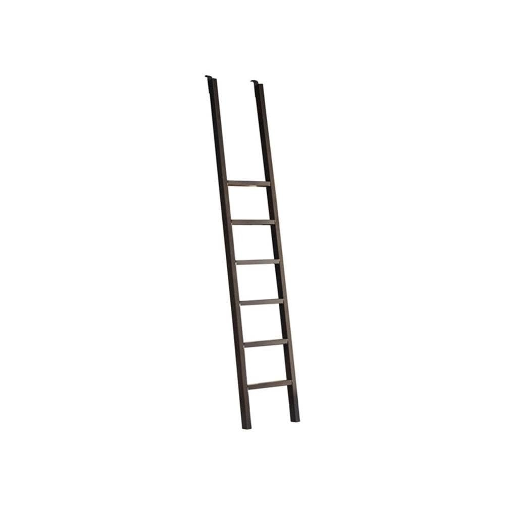 Metal Rolling Ladder, 8-Foot Tall Bookcase Companion, Black