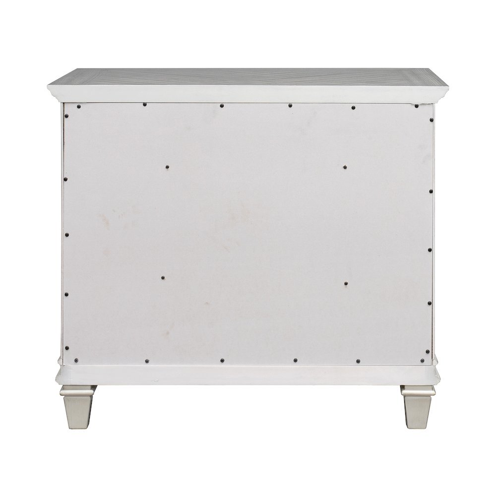 White Wood File Cabinet with Lock, 3-Drawer Lateral Filing Cabinet