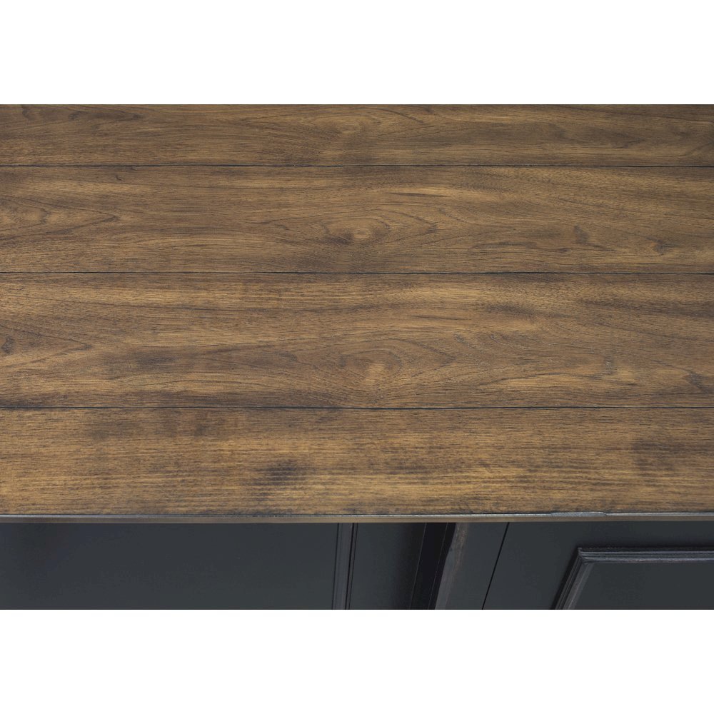 Elegant Office Desk With Drawers, Executive Writing Desk in Black Finish