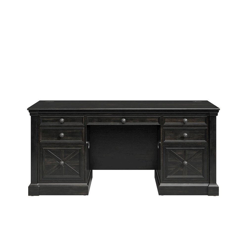 Modern Desk With Drawers – Aesthetic Wood Office Table for Bedroom Study