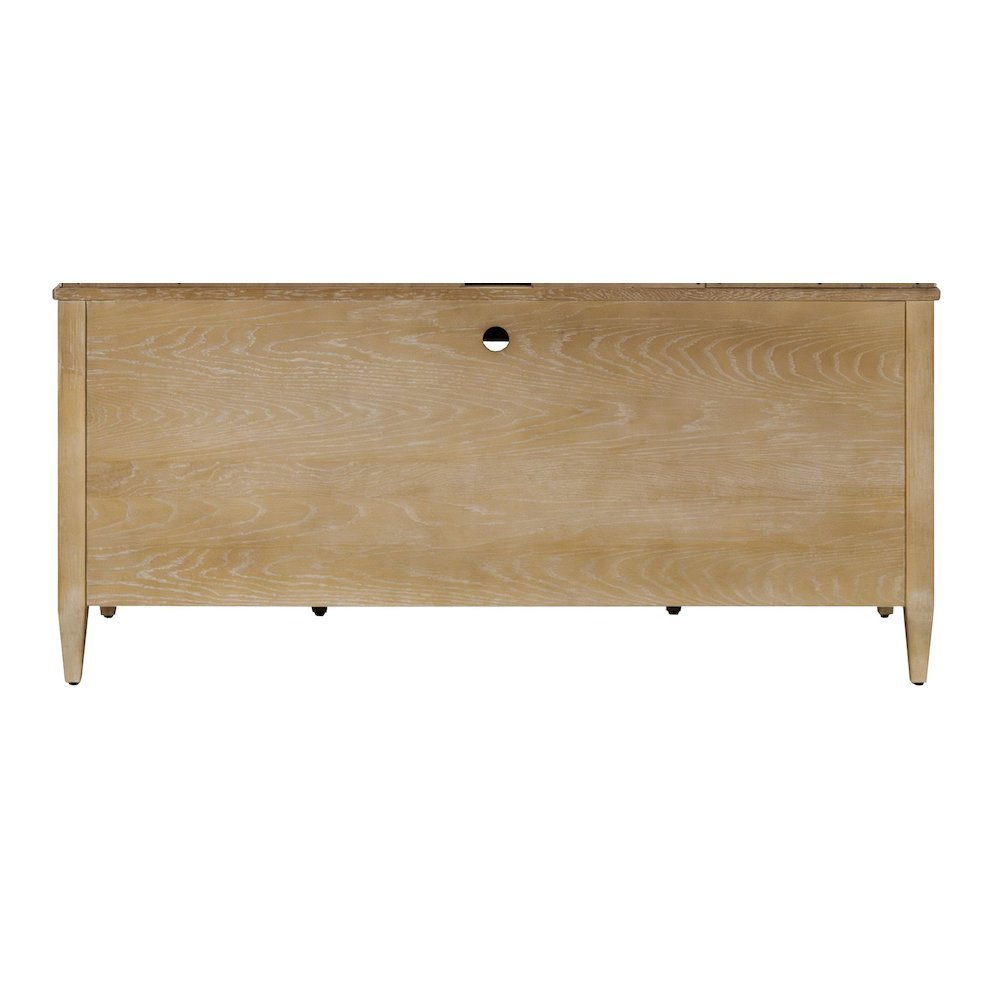Wood Credenza Desk, 7 Drawers, 2 Locking Files, Power Center, Brown
