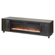 Gray Electric Fireplace TV Stand, Entertainment Console for Living Room