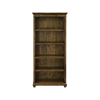 Brown 4 Shelf Bookcase – Wooden Bookshelf for Living Room or Office Use