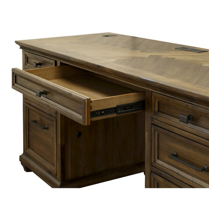 Executive Desk With Drawers and File Storage for Professional Offices