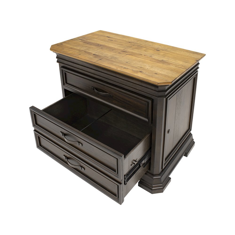 Wood Filing Cabinet with Drawers, Decorative Wooden Filing Cabinet