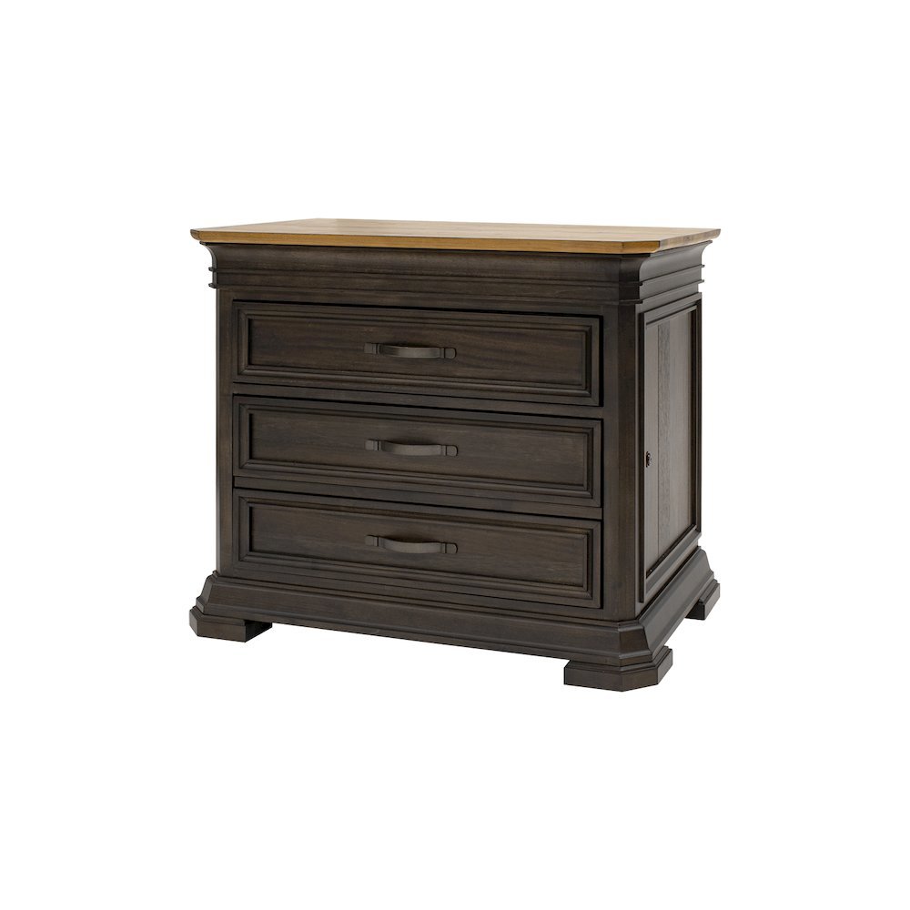 Wood Filing Cabinet with Drawers, Decorative Wooden Filing Cabinet