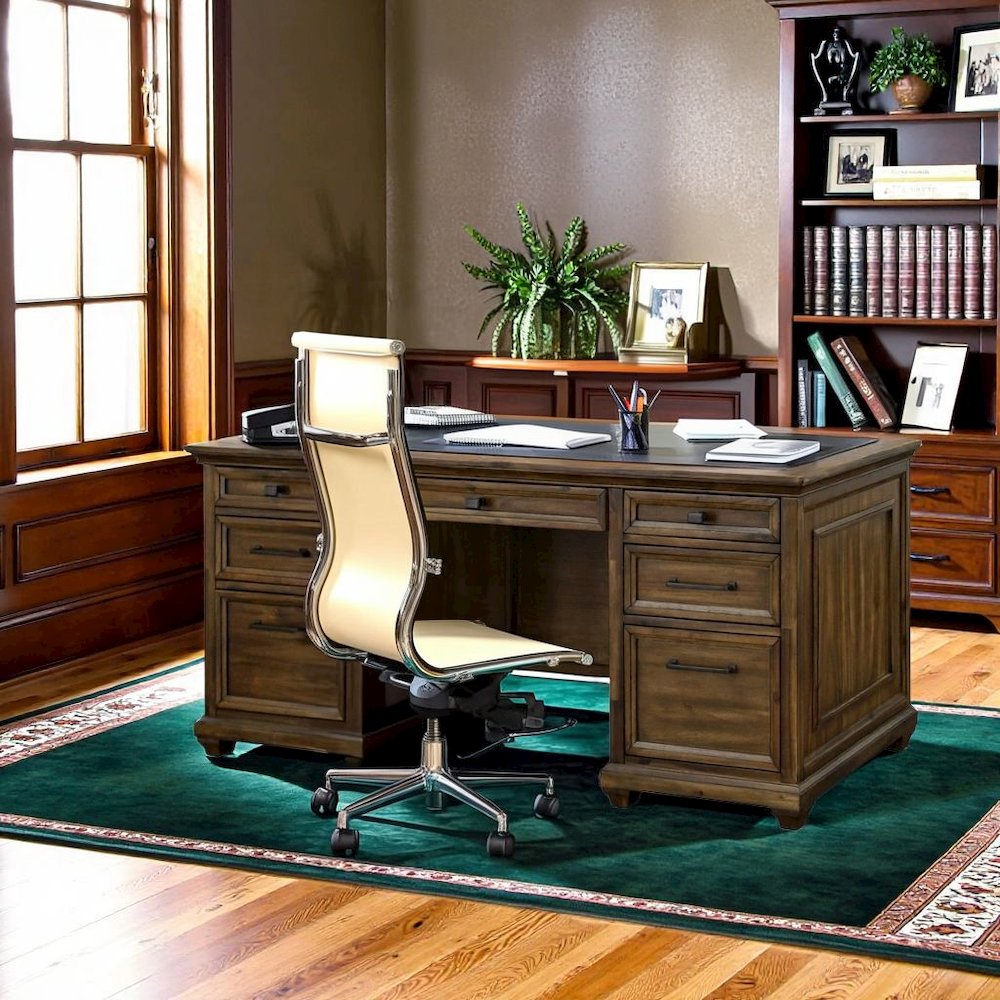 Executive Desk With Drawers and File Storage for Professional Offices