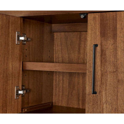 Avery Wood Hutch With Doors, Fully Assembled