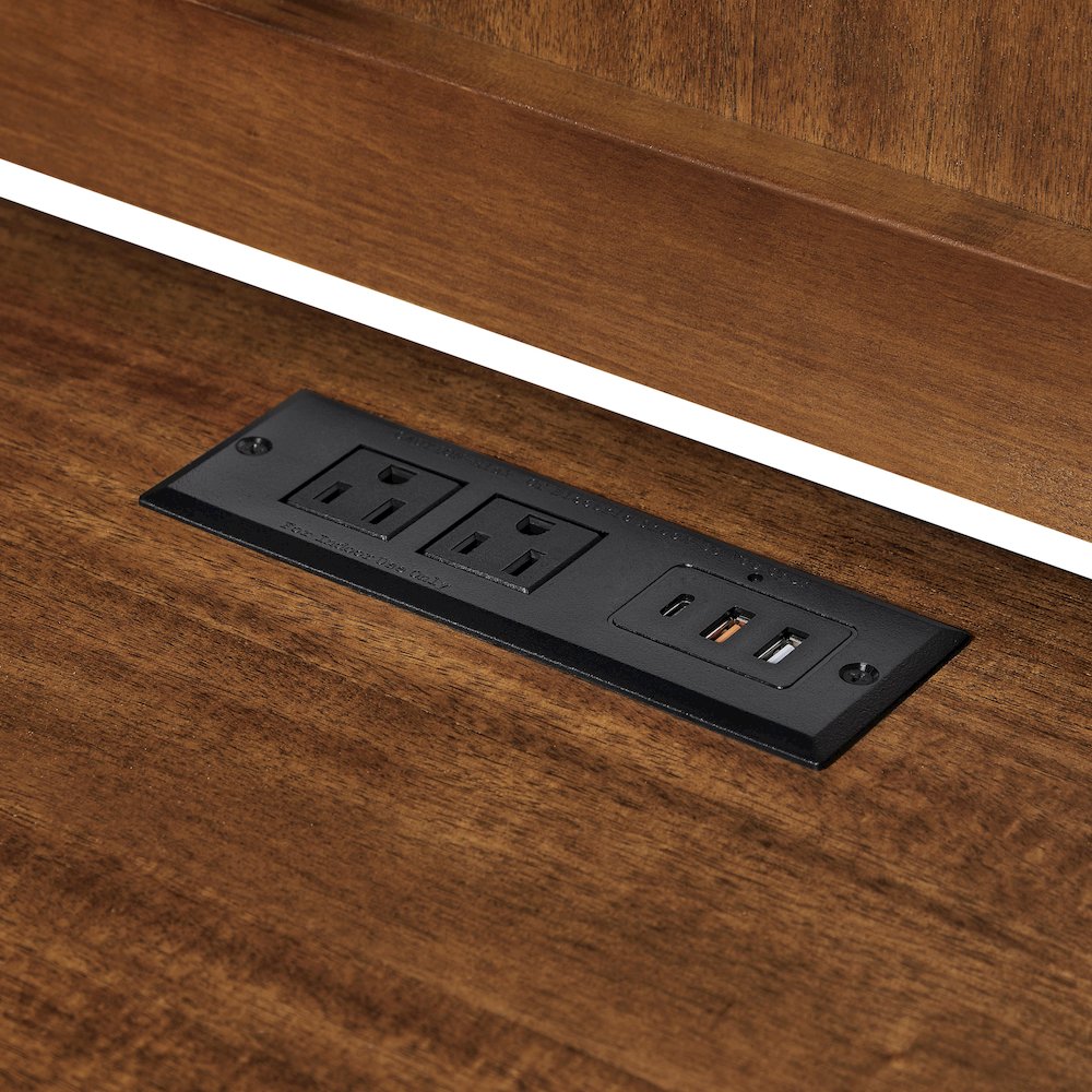Avery Wood Desk, Rich Medium Brown