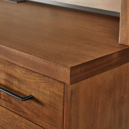 Avery Wood Desk, Rich Medium Brown