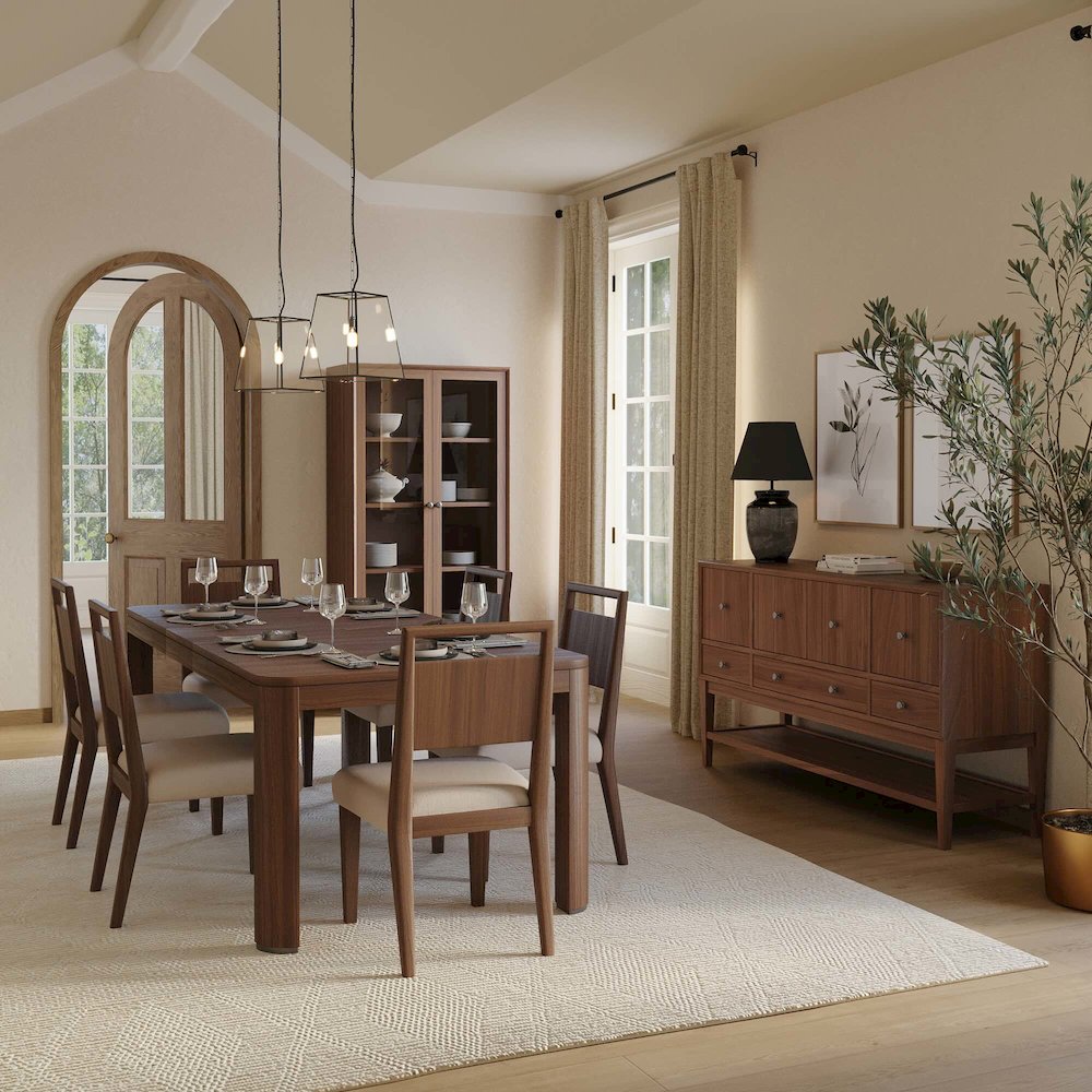 Wood Sideboard, Dining Storage, TV Stand, Entertainment Console, Brown