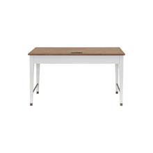 Contemporary Modern Wood Writing Desk, Office Table with Storage, White