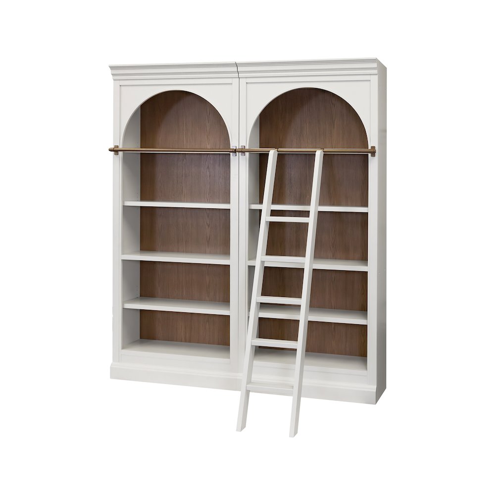 Contemporary Decorative Wooden Ladder, Fully Assembled White