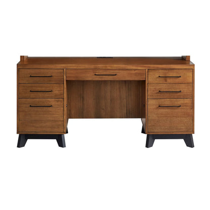 Avery Wood Desk, Rich Medium Brown