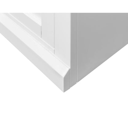 Modern Wood Lower Doors Bookcase, Office Bookcase, Office Shelving, White
