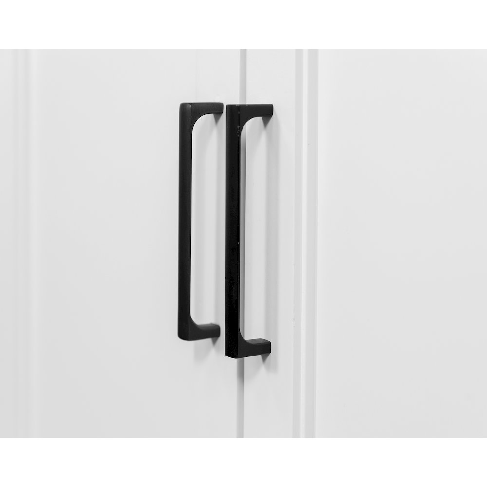 Modern Wood Lower Doors Bookcase, Office Bookcase, Office Shelving, White