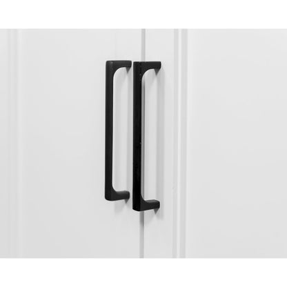 Modern Wood Lower Doors Bookcase, Office Bookcase, Office Shelving, White