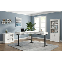 Abby Electric Sit/Stand L-Desk and Return