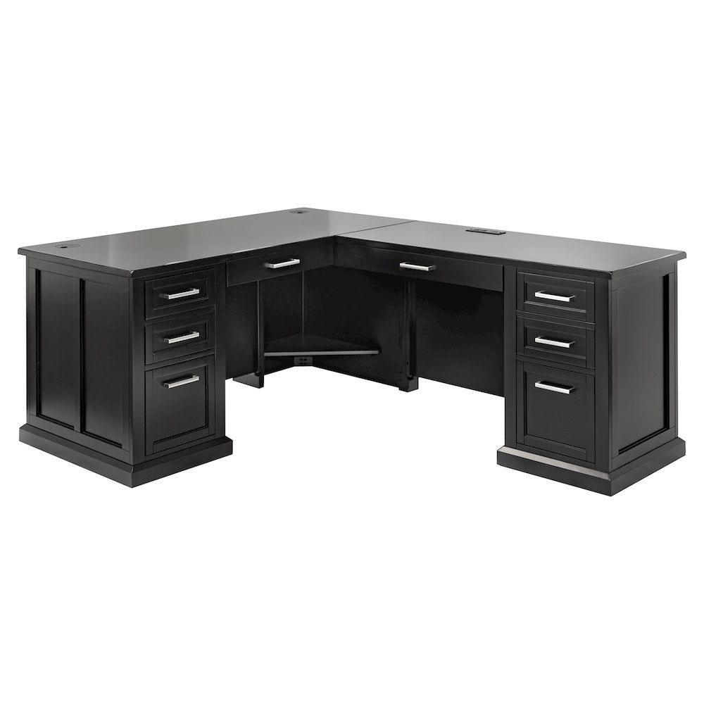 Modern Wood L-Desk & Return, Writing Table & Return, Office Desk & Return