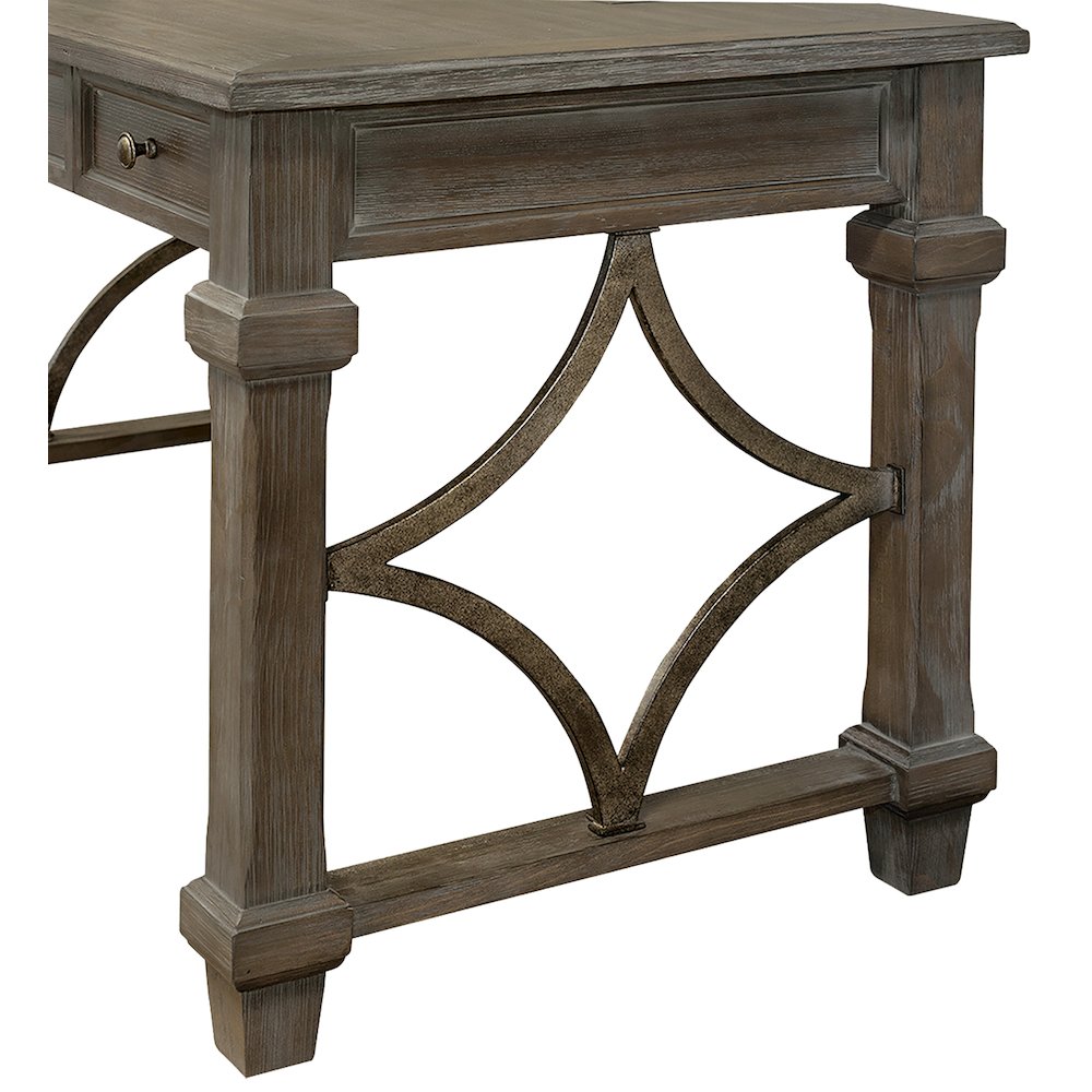 Carson Wood Writing Desk, Writing Table, Gray