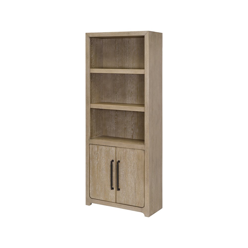 Canyon Drive Wood Bookcase with Doors, Fully Assembled