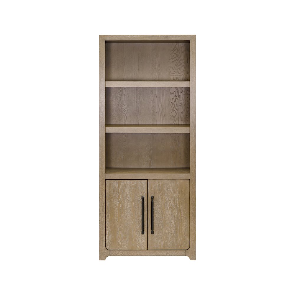 Canyon Drive Wood Bookcase with Doors, Fully Assembled