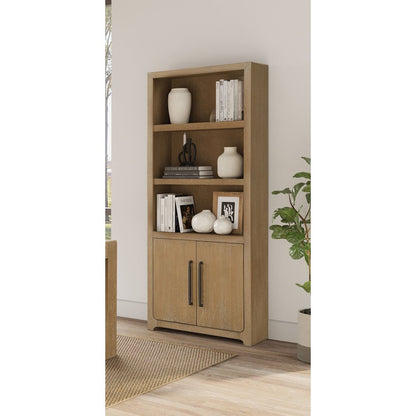 Canyon Drive Wood Bookcase with Doors, Fully Assembled