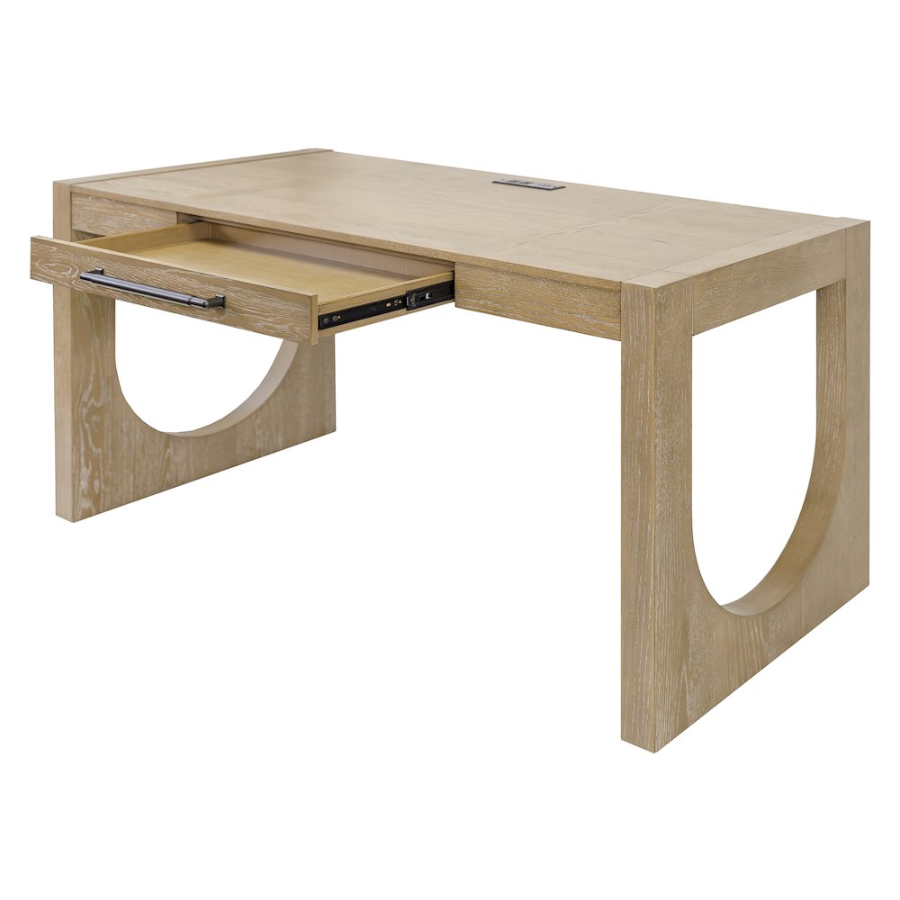 Canyon Drive Modern Wood Office Writing Desk, Light Brown