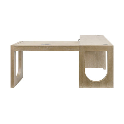 Canyon Drive Wood L-Shape Pedestal Desk with RHF Open Return