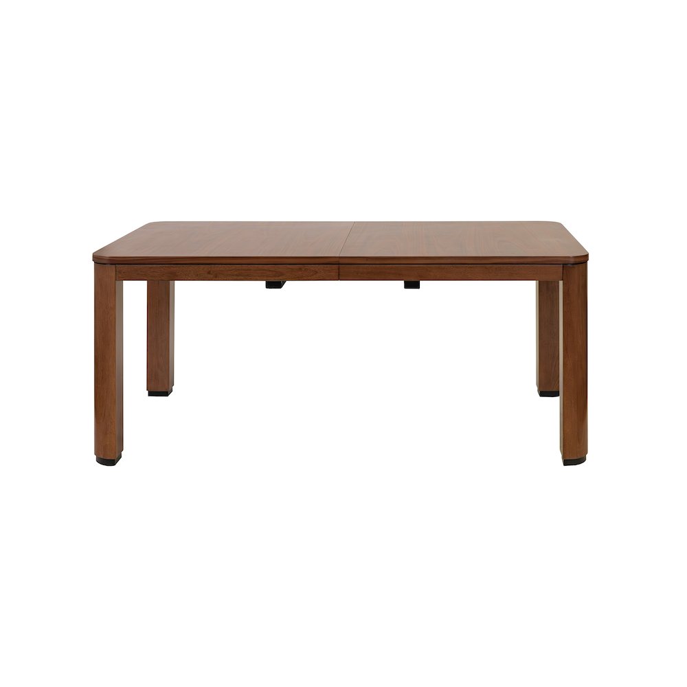 Mid-Century Modern Wood Kitchen Dining Table with Six Chairs, Brown