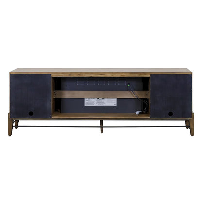 Delray 81 " Fireplace Console, Fully Assembed, Brown