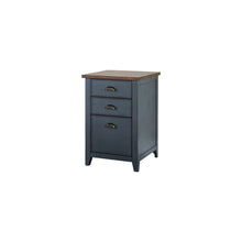 Fairmont Farmhouse Three Drawer Wood File Cabinet, Blue