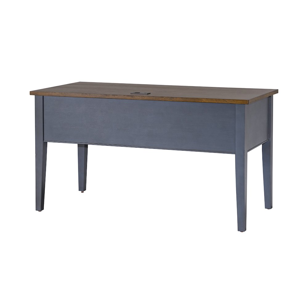 Fairmont Farmhouse Half Pedestal Executive Desk, Blue
