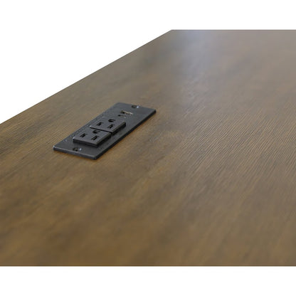 Fairmont Wood Half-Pedestal Writing Desk and Return
