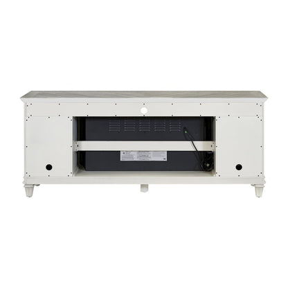 Hartford Fireplace Console 76 " Fully Assembled, White