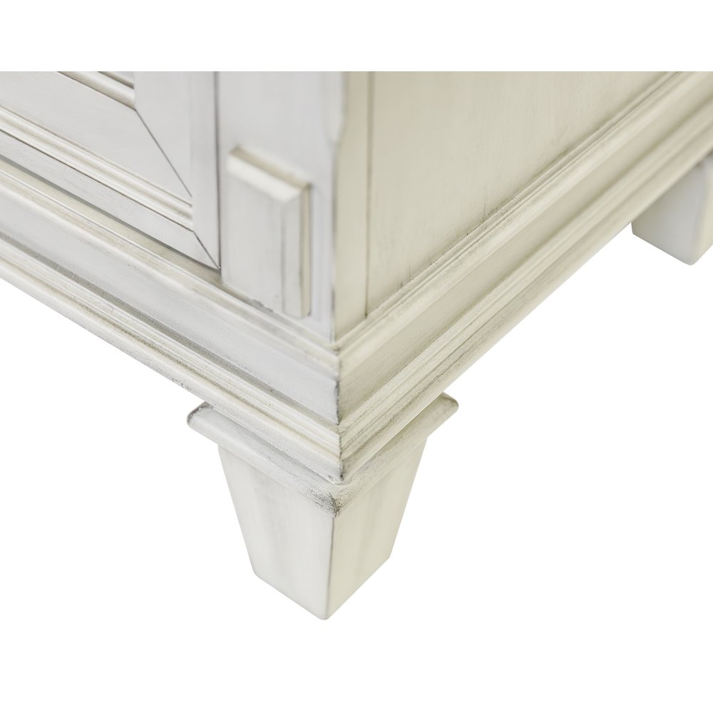 Hartford Fireplace Console 76 " Fully Assembled, White