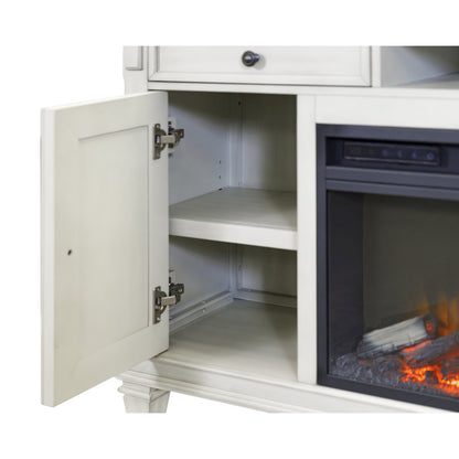 Hartford Fireplace Console 76 " Fully Assembled, White