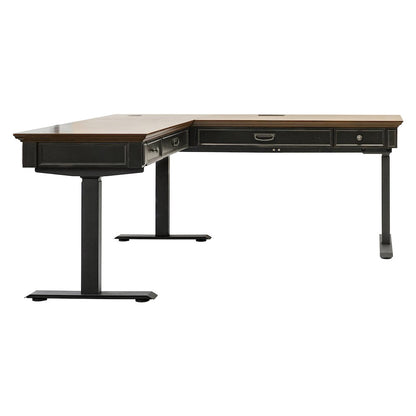 Hartford Electric Sit/Stand L-Desk and Return, Height Adustable