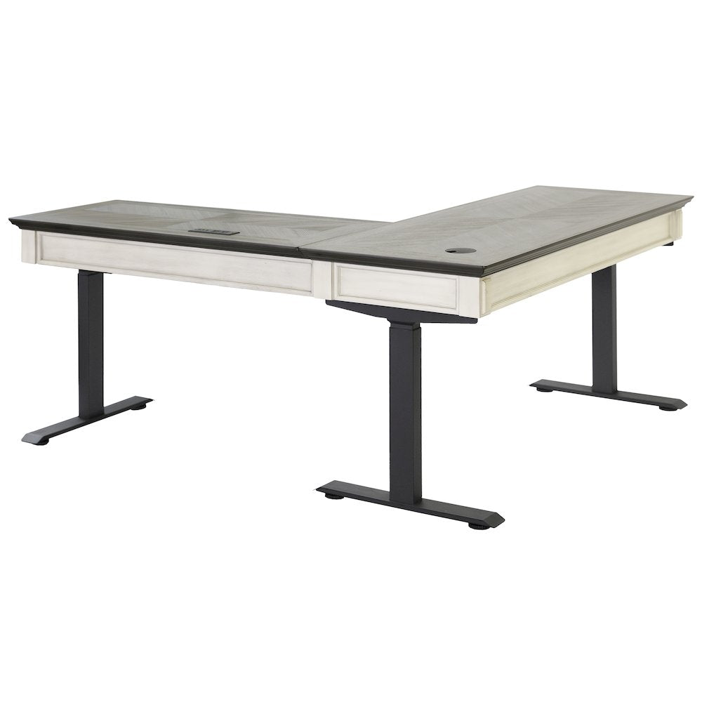 Hartford Electric Sit/Stand L-Desk and Return, Height Adjustable